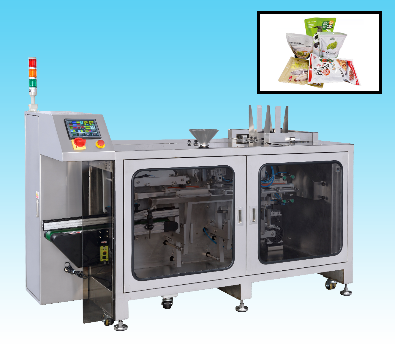 Automatic Pouch Pre-Open/Fill/Seal Machine